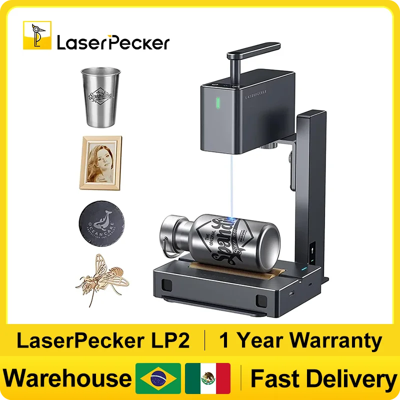 Industrial Laser Engraver - LASERPECKER มือถือเลเซอร์แกะสลักแบบพกพาที่มีประสิทธิภาพเลเซอร์แกะสลักเครื่อง 5W Bluetooth CNC DIY